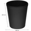 Picture of OSCO BLACK LEATHER ROUND BIN